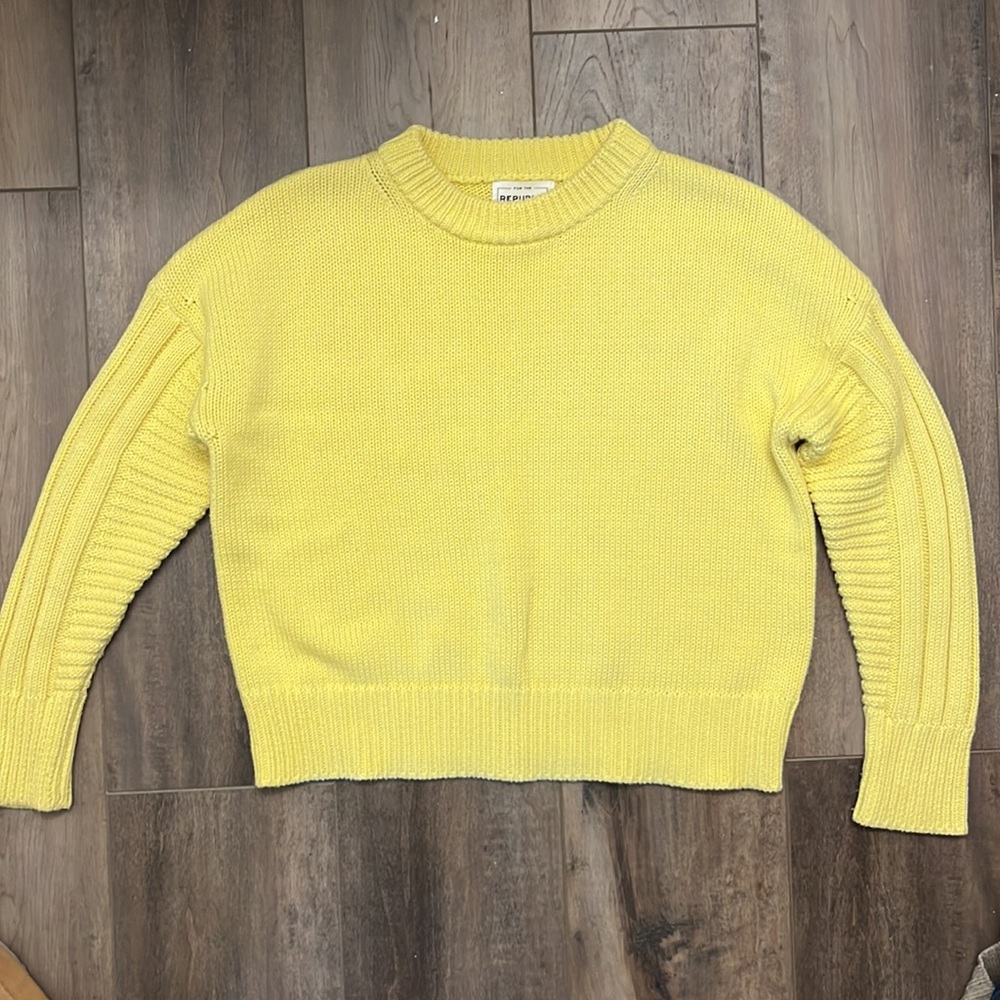 For The Republic Yellow crew sweater